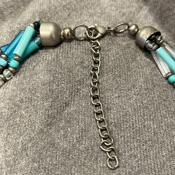 Vintage 10 Stand Czech Glass Bead Statement Necklace - Picture 5 of 7